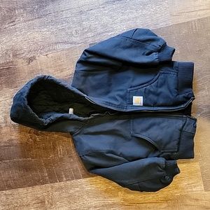 Boys Carhartt quilt lined jacket black size XXS
